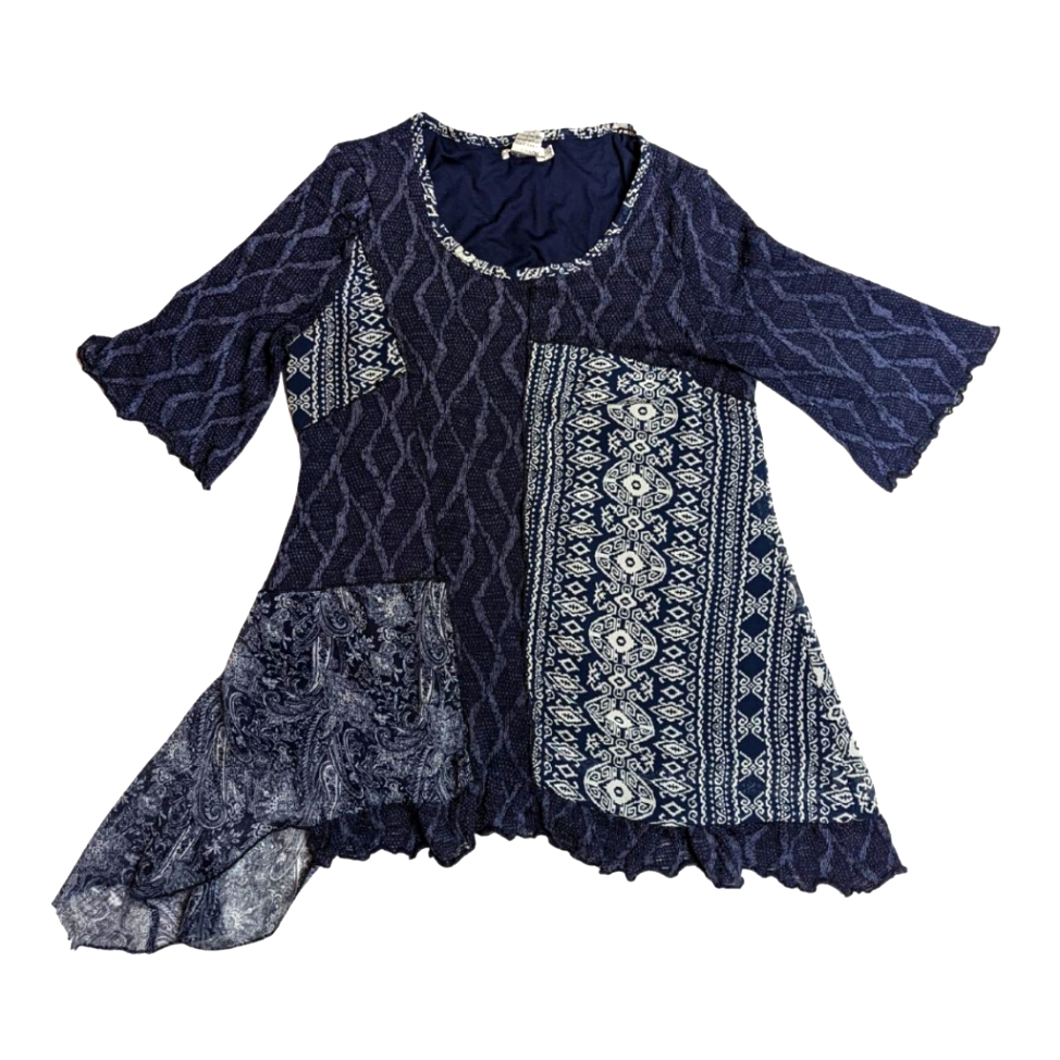 Patchwork Asymmetrical Top